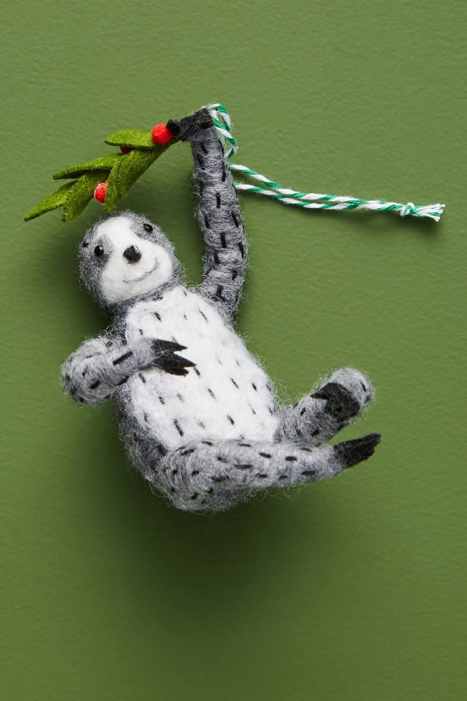 Mistletoe Sloth Ornament