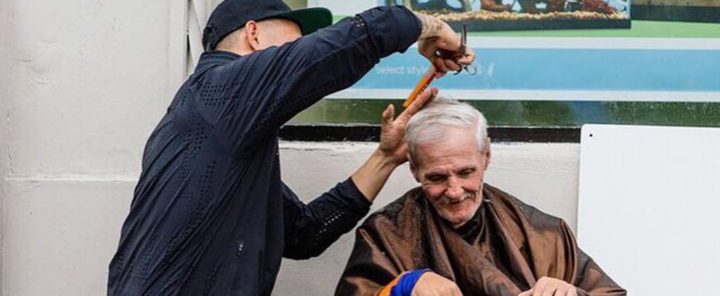 Man Cuts Homeless People's Hair For Free in New York (Video)