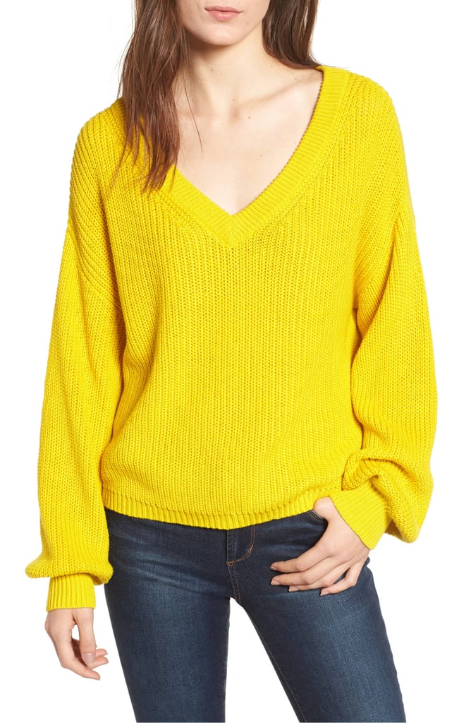 Pick up a slouchy sweater ($39) to serve all your layering needs. We envision this one worn under a tan trench coat or brown plaid blazer.
