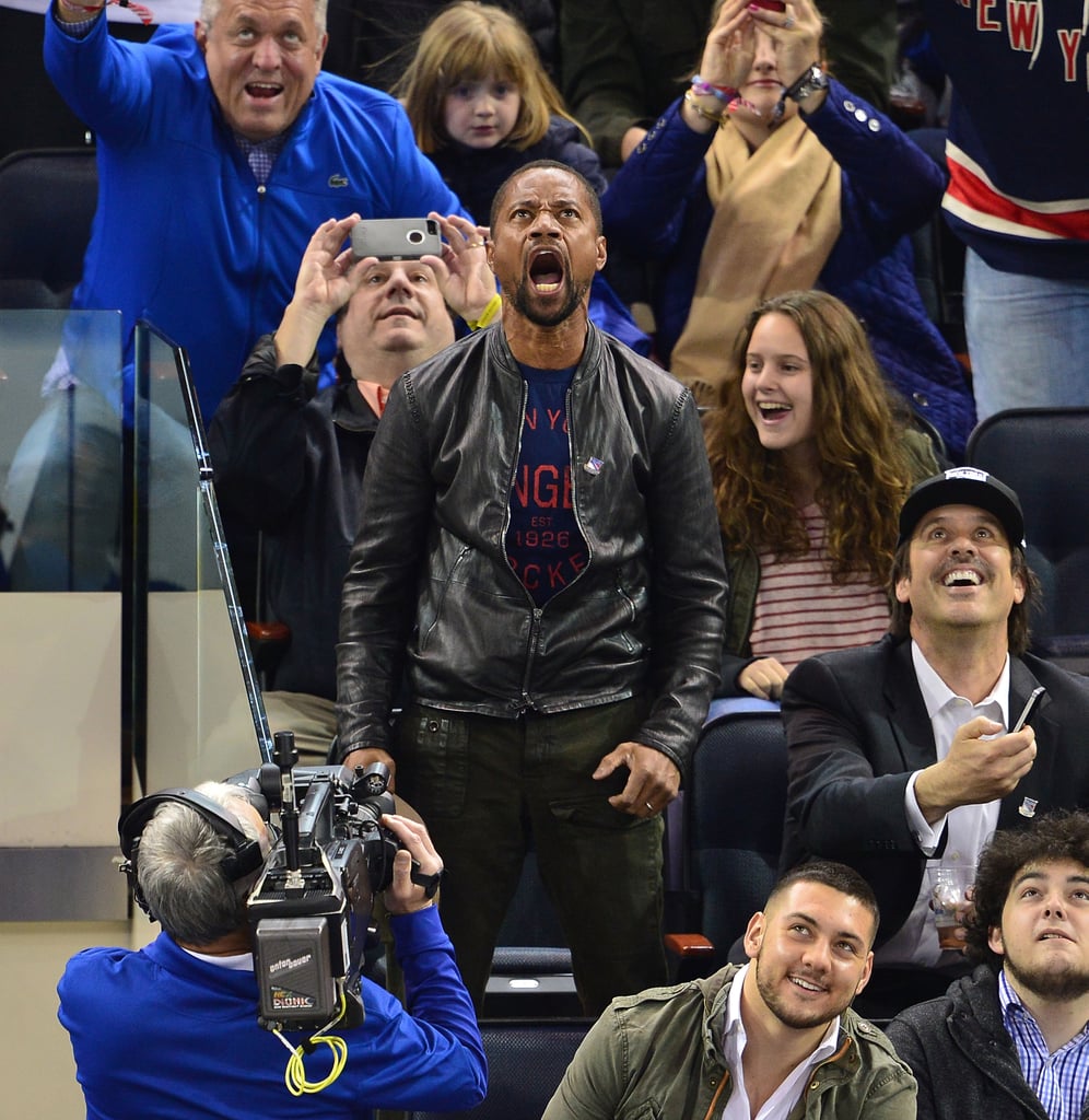 Cuba Gooding Jr. looked like a vein was about to pop out of his head as he screamed during a NY Rangers playoff game in April 2014.