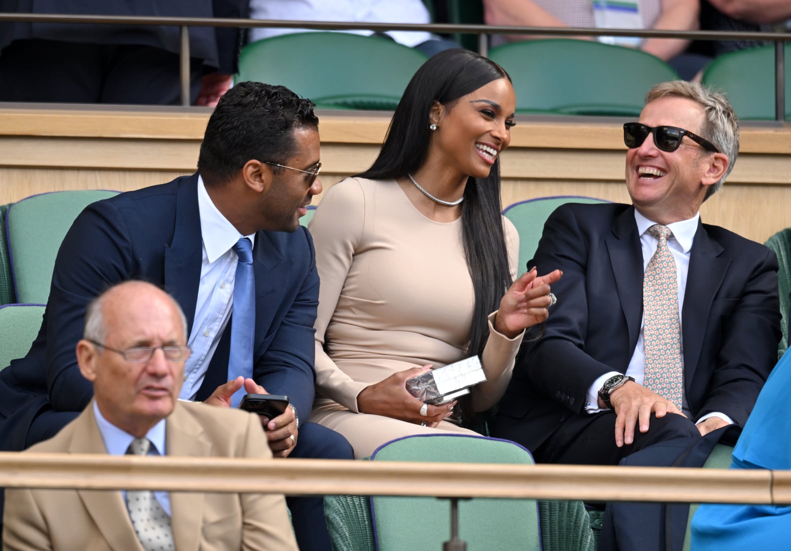 Ciara's Nude BodyCon Dress at Wimbledon PS Fashion