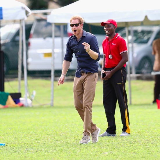 Prince Harry Playing Cricket With Kids in the Caribbean 2016