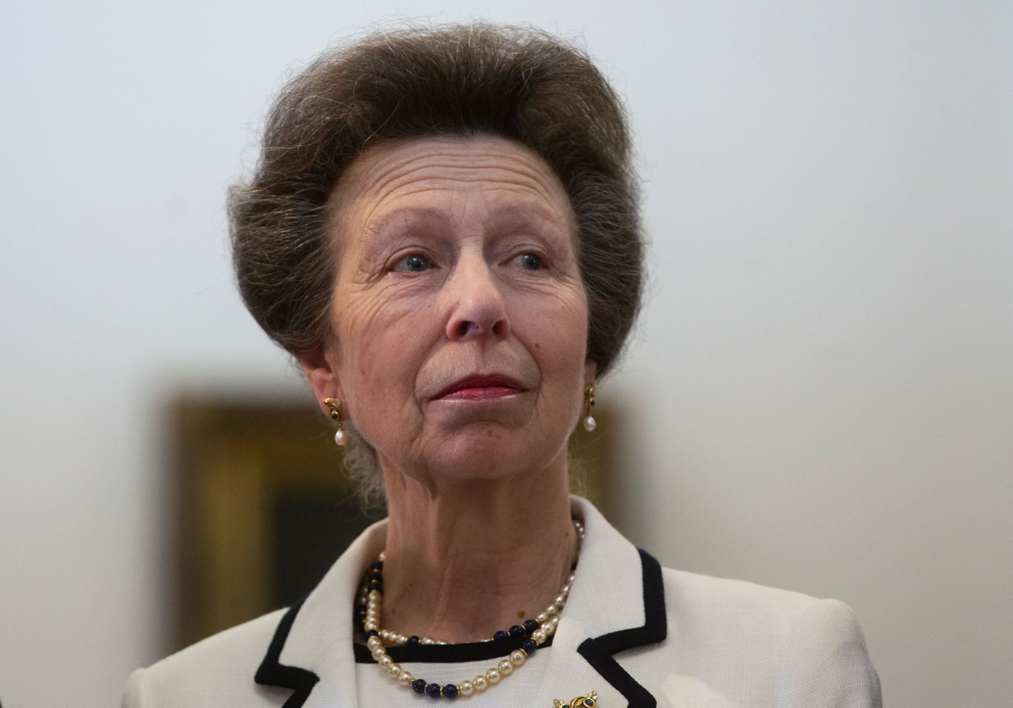 Britain's Princess Anne, visits Chilean President Sebastian Pinera (out of frame) at La Moneda Presidential Palace in Santiago on November 28, 2018. - Princess Anne arrived in Santiago for a five-day visit for the celebrations of the bicentennial of the Chilean Navy. (Photo by CLAUDIO REYES / AFP)        (Photo credit should read CLAUDIO REYES/AFP/Getty Images)