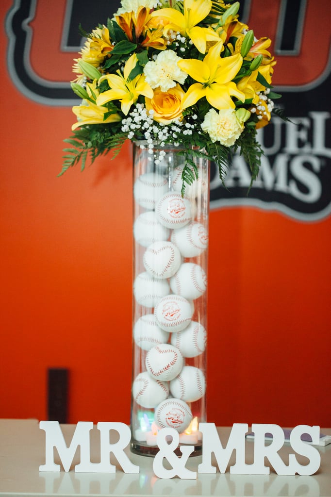 Baseballs as Vase Decor