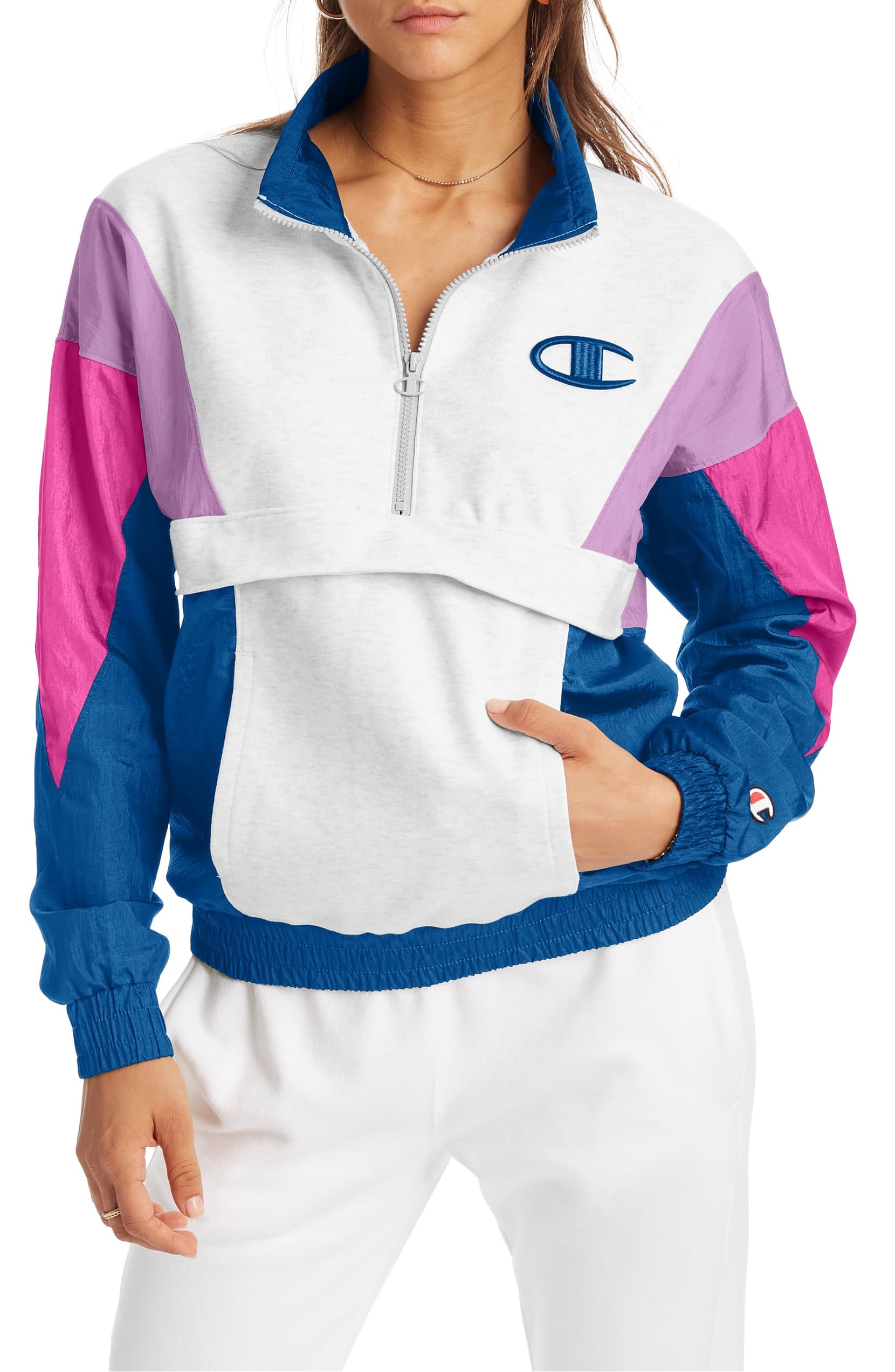 Champion mixed media pullover 2025