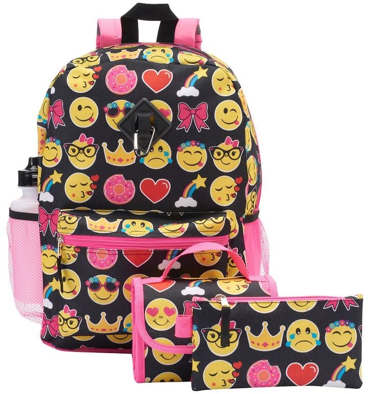 Kids Emoji Backpack Set