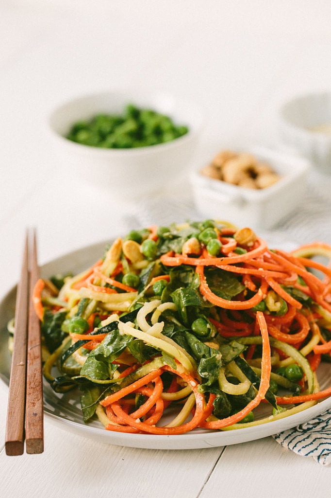 Sesame Zucchini Noodles With Edamame