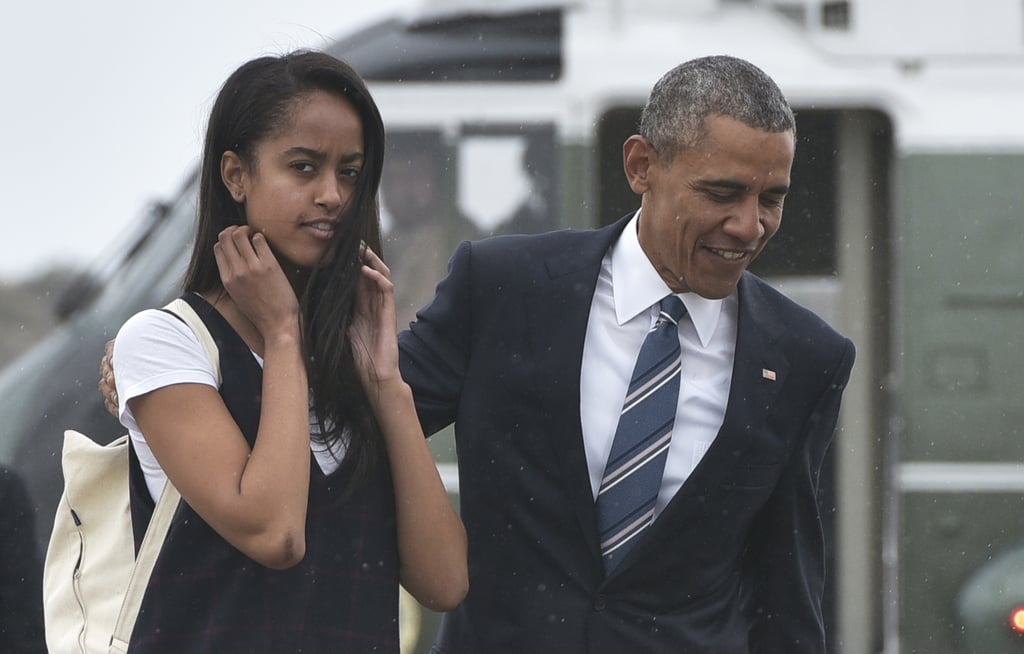 Malia Obama in Plaid Dress and Ankle Boots | April 2016