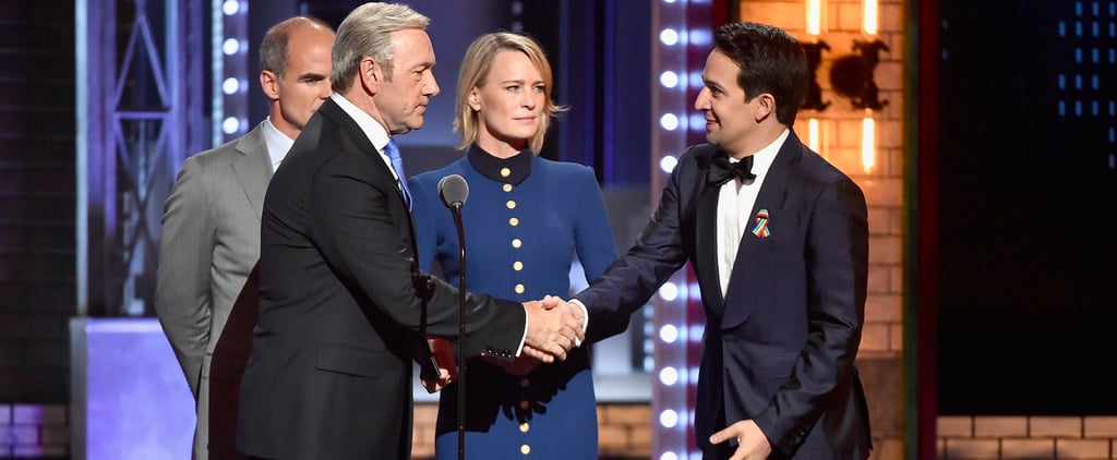 Kevin Spacey as Francis Underwood at the 2017 Tony Awards
