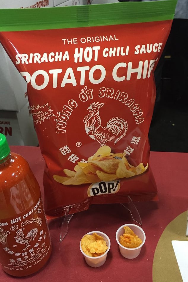 Pop! Sriracha Hot Chili Sauce Potato Chips 2015 Trending Flavors Winter Fancy Food Show