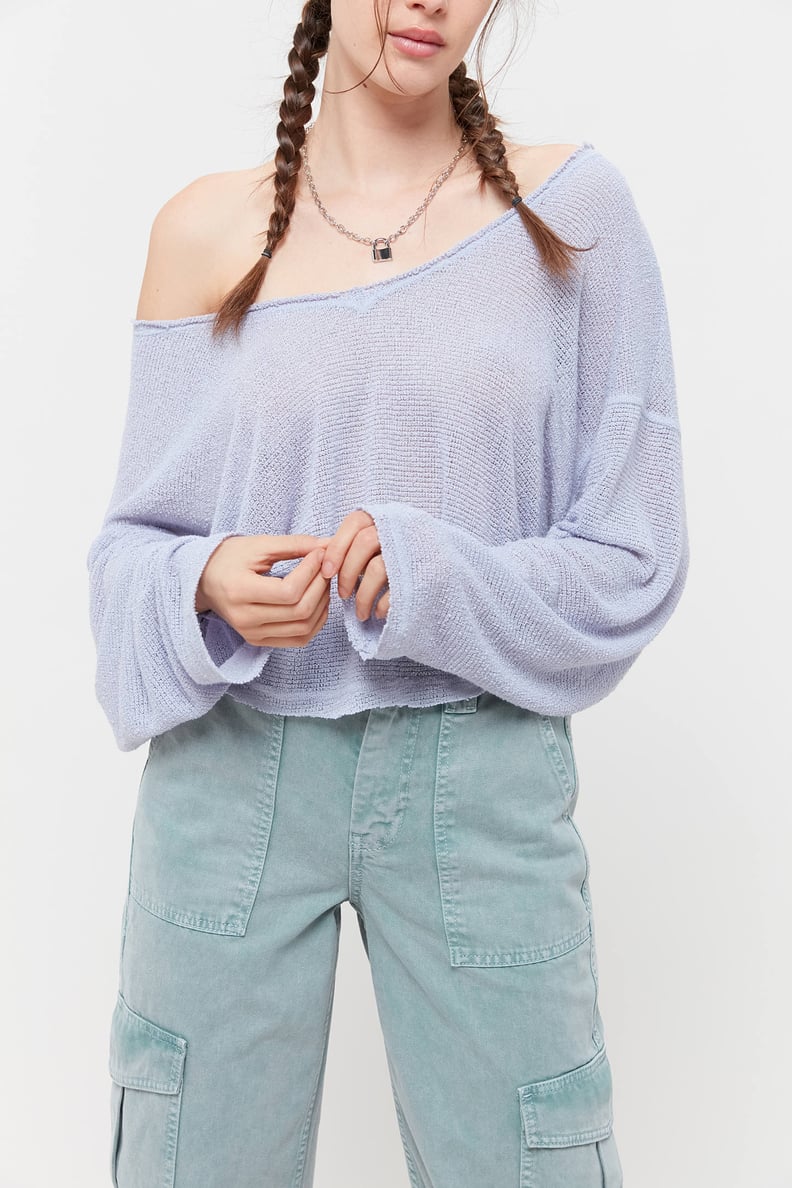 Out From Under Logan Jersey Slouchy V-Neck Top