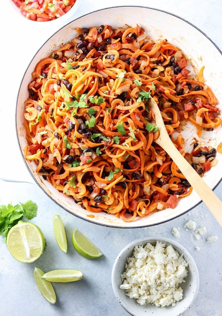 Vegan: Sweet Potato Noodle Enchilada Stir-Fry