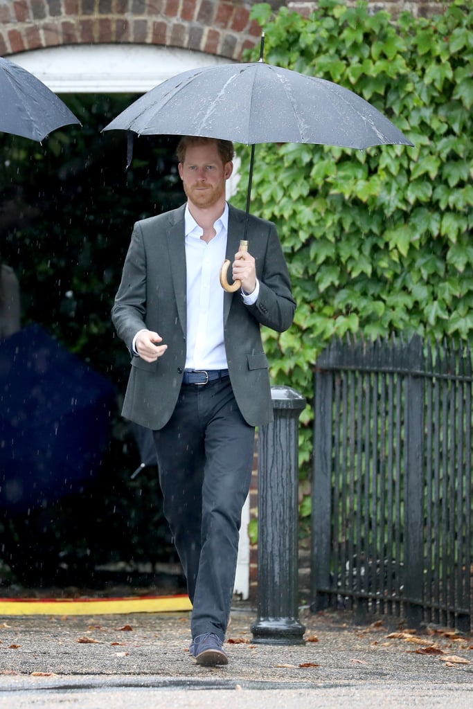 William and Harry at Princess Diana Garden Kensington Palace