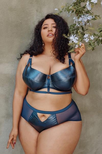 Gabi Fresh Kyla Metallic Leatherette Bra