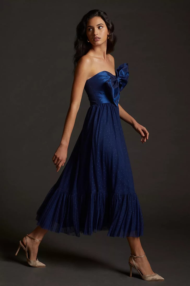 Midnight blue midi dress 2025