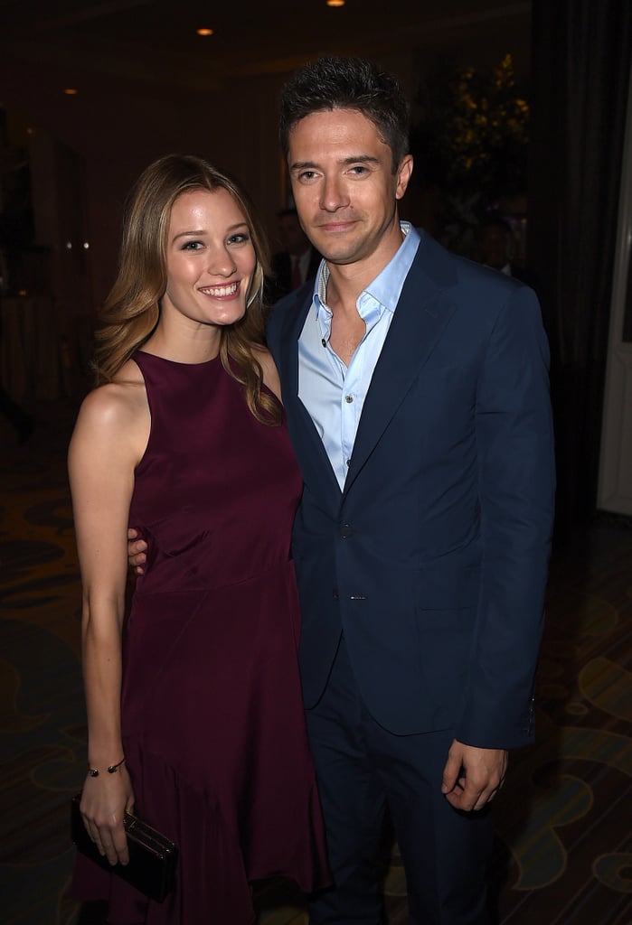 Topher Grace and Ashley Hinshaw on Red Carpet August 2015