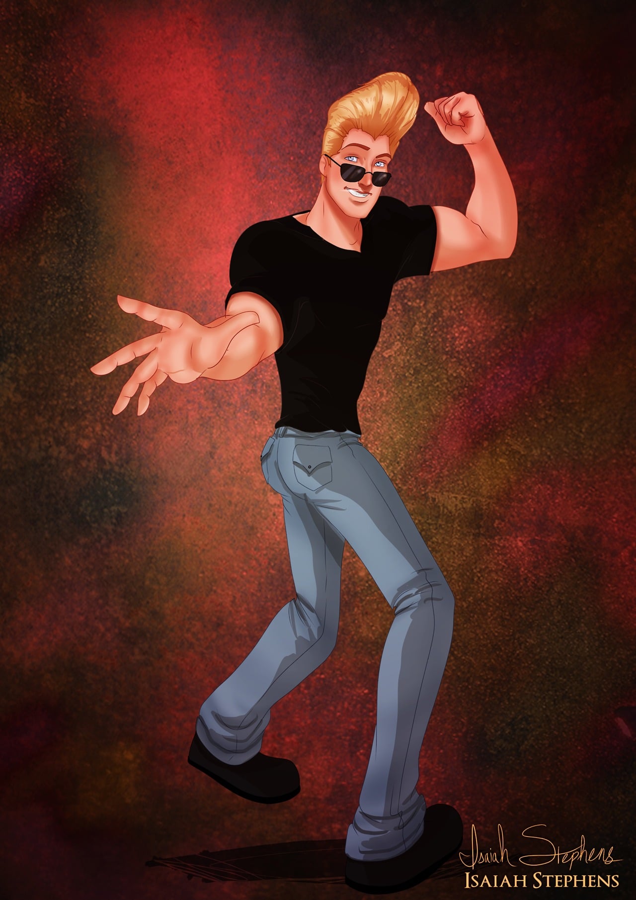 John Smith as Johnny Bravo | What Would the Disney Princesses Be For  Halloween? This Artist Puts Them in Pop Culture Costumes | POPSUGAR Love &  Sex Photo 17