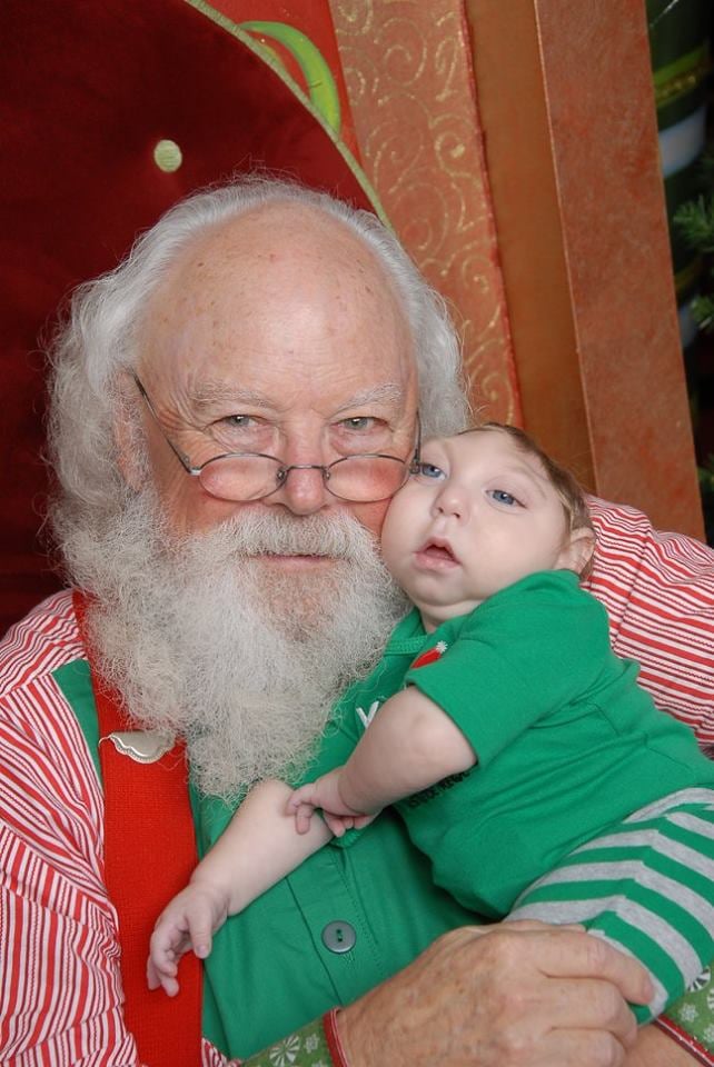 Boy Missing Skull Jaxon Strong Kissing Santa