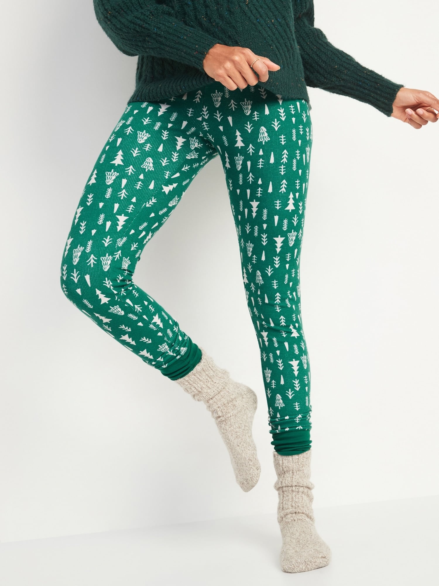 Thermal-Knit Pajama Leggings