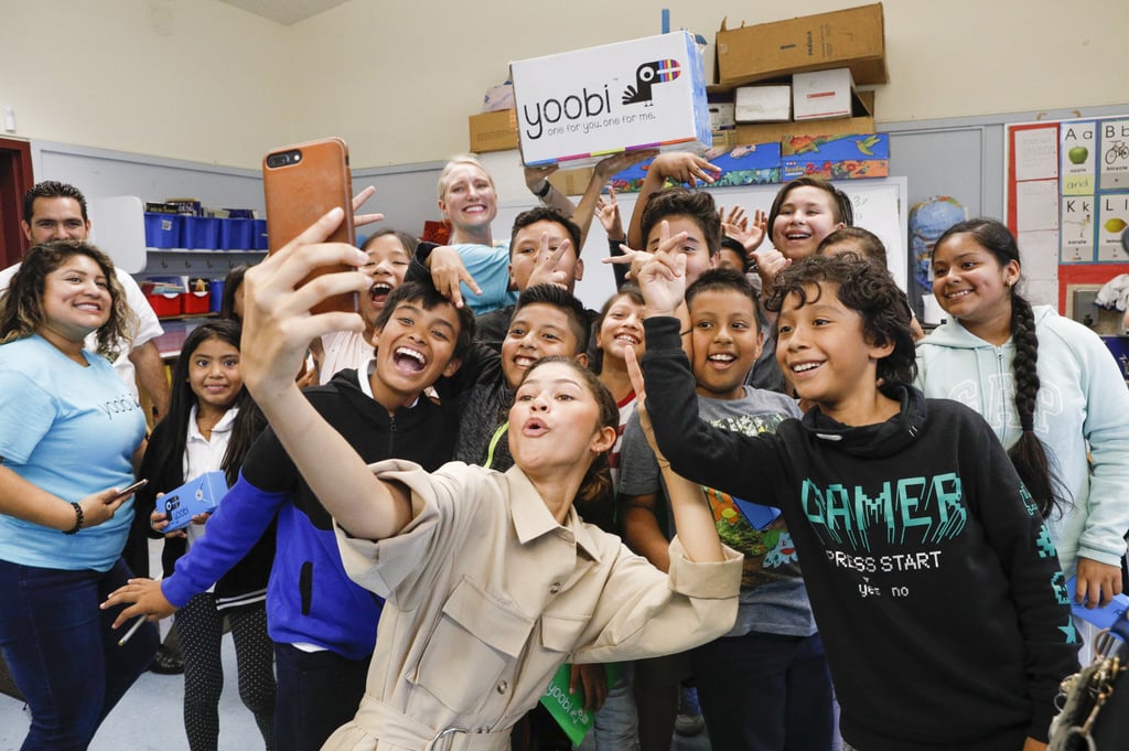 Zendaya Visits Global Family Elementary School in Oakland