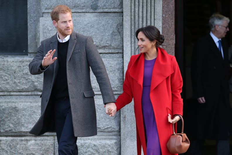 BIRKENHEAD, ENGLAND - JANUARY 14: Prince Harry, Duke of Sussex and Meghan, Duchess of Sussex visit Hamilton Square on January 14, 2019 in Birkenhead, United Kingdom. (Photo by Neil Mockford/GC Images)