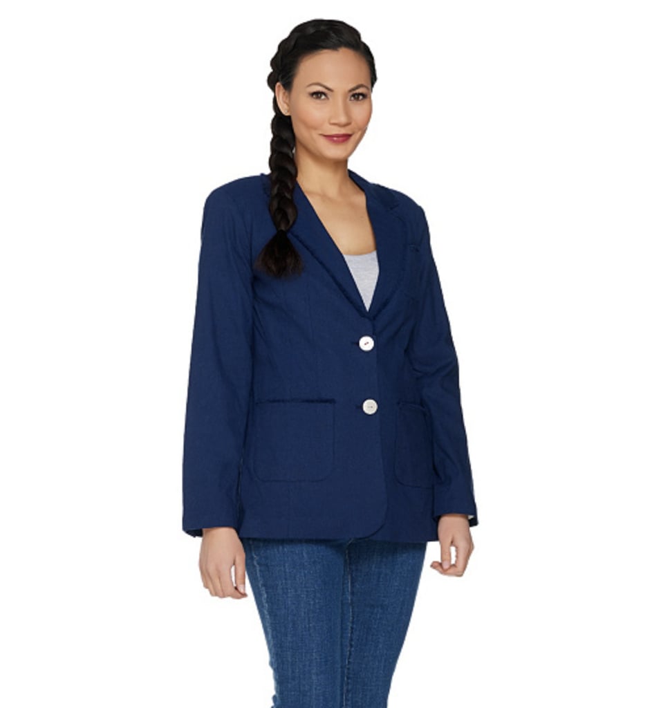 Peace Love World Linen Blend Blazer