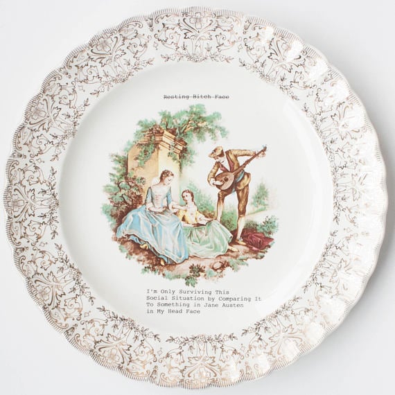 "Jane Austen Face" Plate