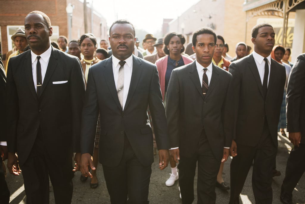 And smartly dressed in a '60s suit in Selma.