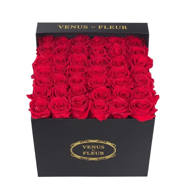 VENUS ET FLEUR Eternity De Venus Large Square Eternity Roses Red