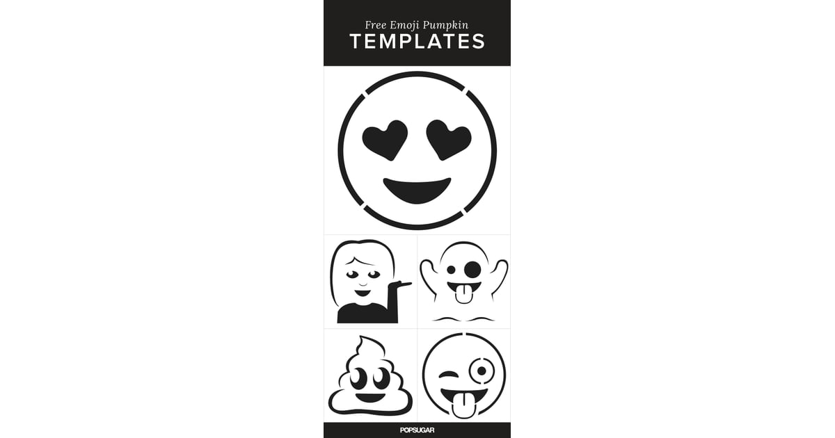 Pin It! | 11 Free Emoji Pumpkin Carving Templates | POPSUGAR Tech Photo 13