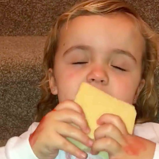 Video a Girl Stealing a Block of Cheese