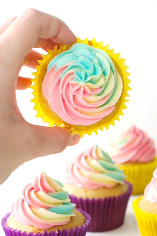 Cotton Candy Cupcakes