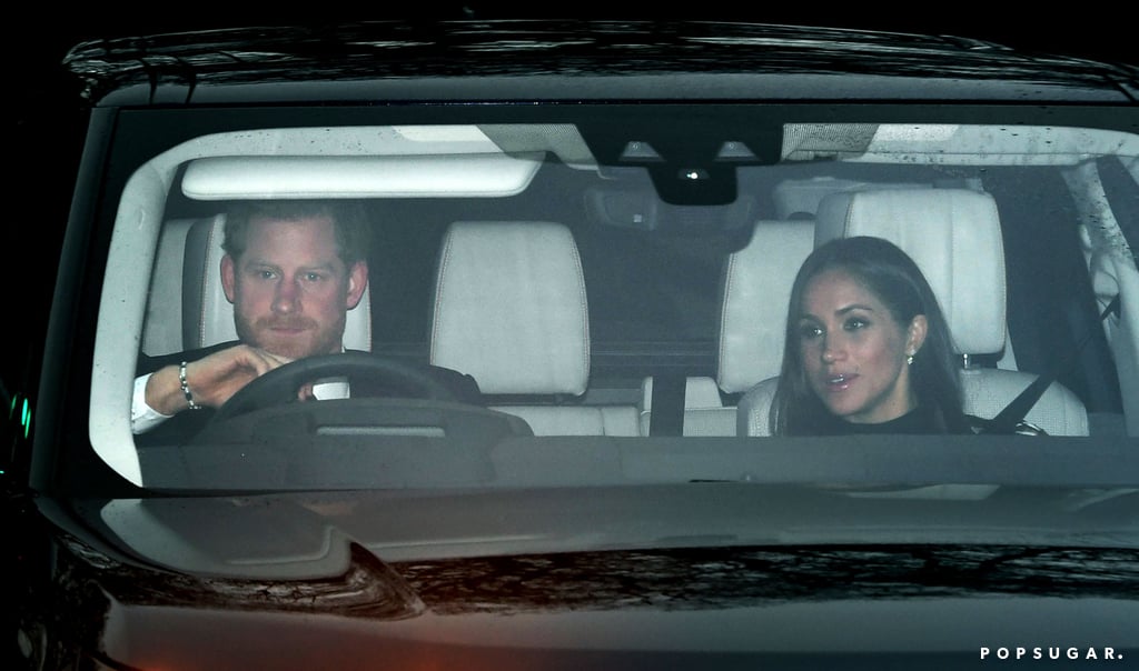Prince Harry and Meghan Markle at Queen's Christmas Lunch