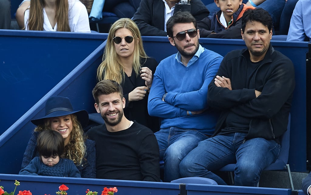 Shakira With Gerard Pique and Milan at Tennis Game | Photos