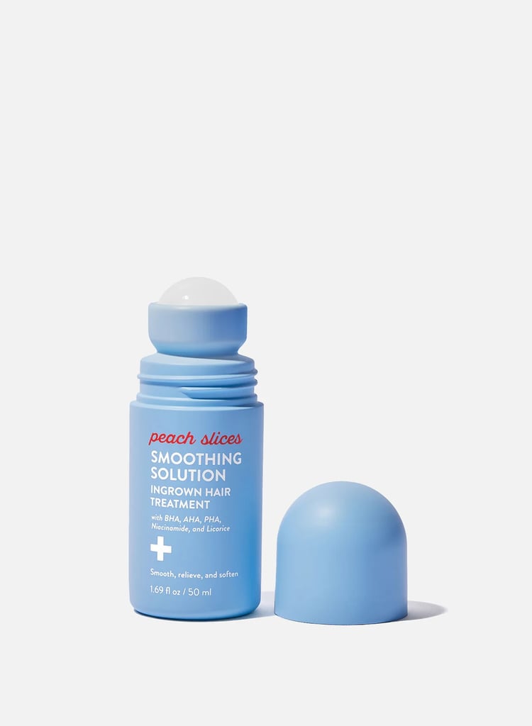 Peach & Lily Peach Slices Smoothing Solution Ingrown Hair Treatment ($18)
"So you already went through the trouble of shaving or waxing, but now you're stuck worrying about ingrown hairs and unwanted bumps or irritation. Whether it's your bikini line or your underarms, take some of the stress away with a preventative formula like this roll-on serum from Peach & Lily. It gently exfoliates, reduces redness, and calms irritation anywhere on your body, head to toe." — Adelaide Giesey, shopping writer