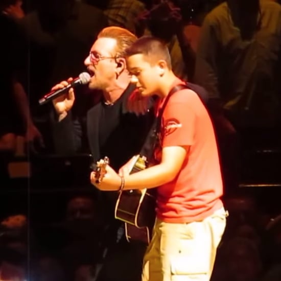 Bono Gives Boy a Guitar on Stage