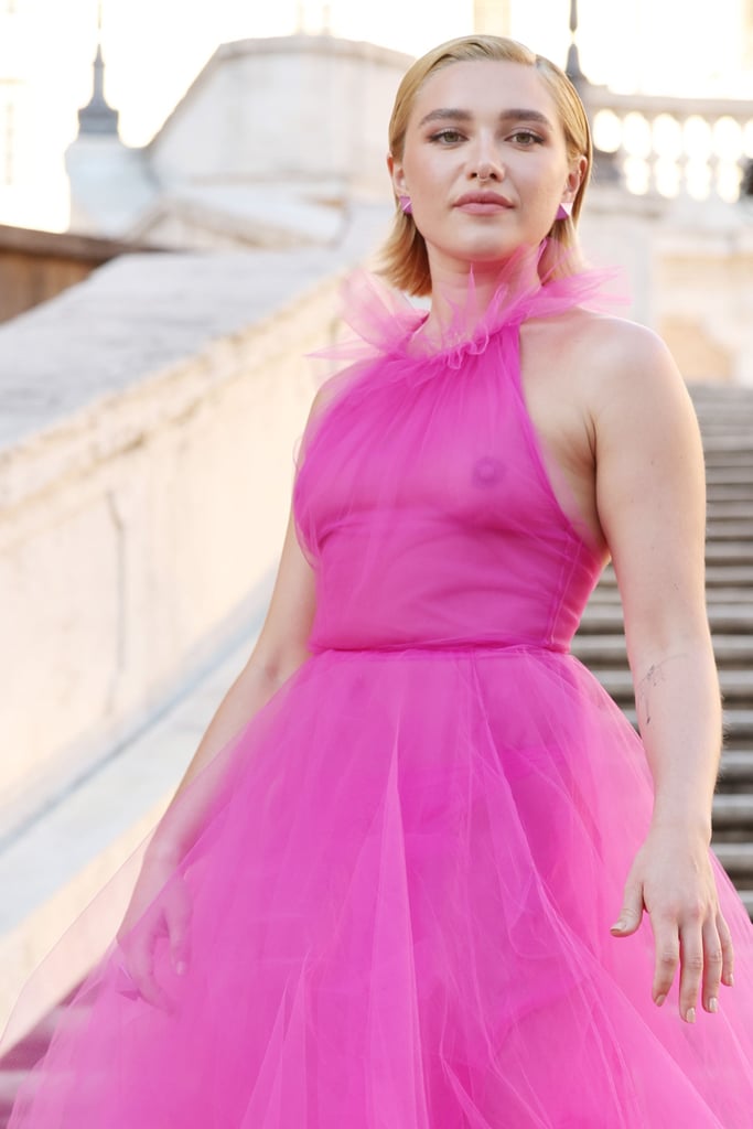 Florence Pugh at the Valentino Couture Show