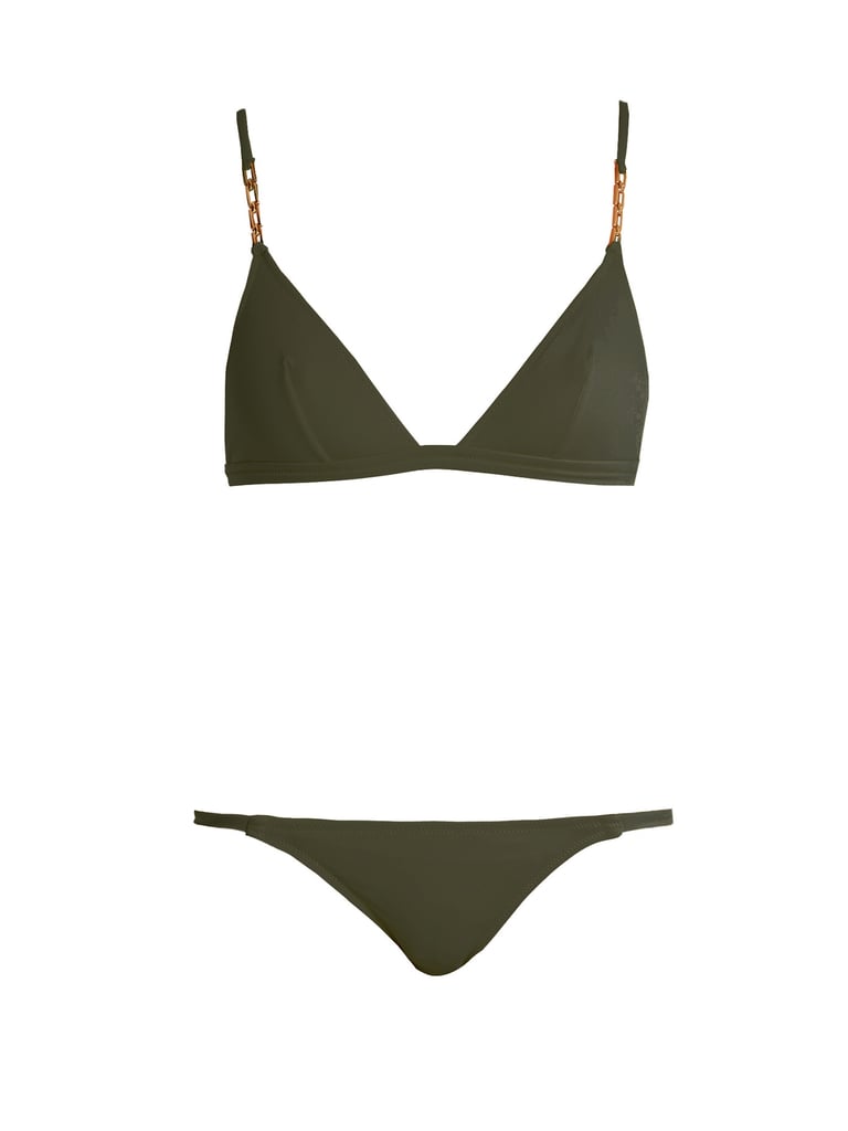 Melissa Odabash Triangle Bikini Elsa Hosk's Green Bikini POPSUGAR
