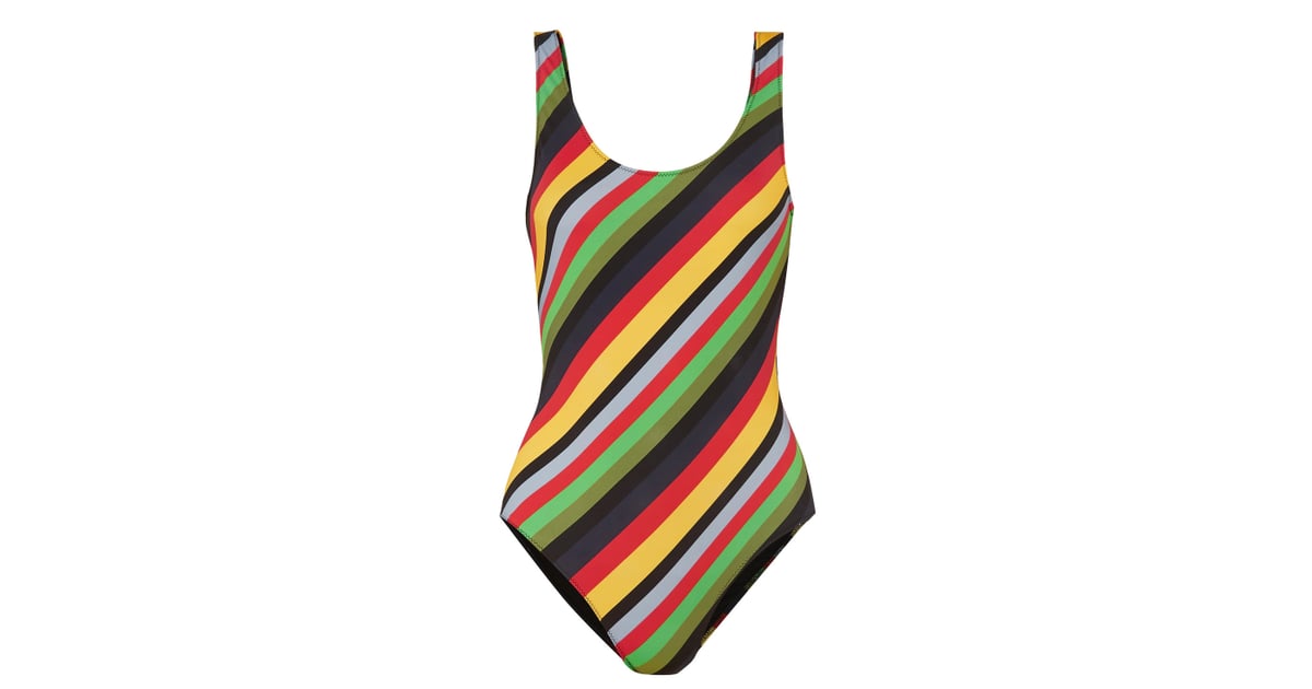 Ganni Striped Swimsuit (160) Best Swimsuit Brands 2019 POPSUGAR