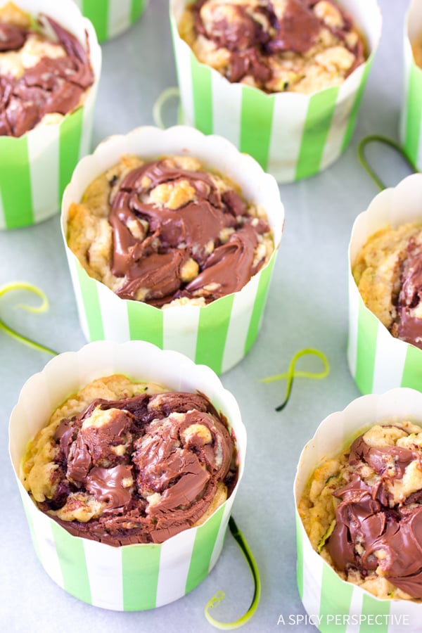 Courgette Nutella Swirl Muffins