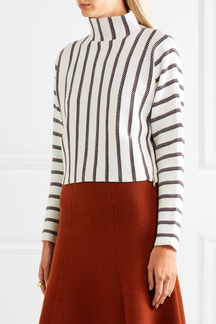 Maje Jacquard-Knit Turtleneck Sweater 
