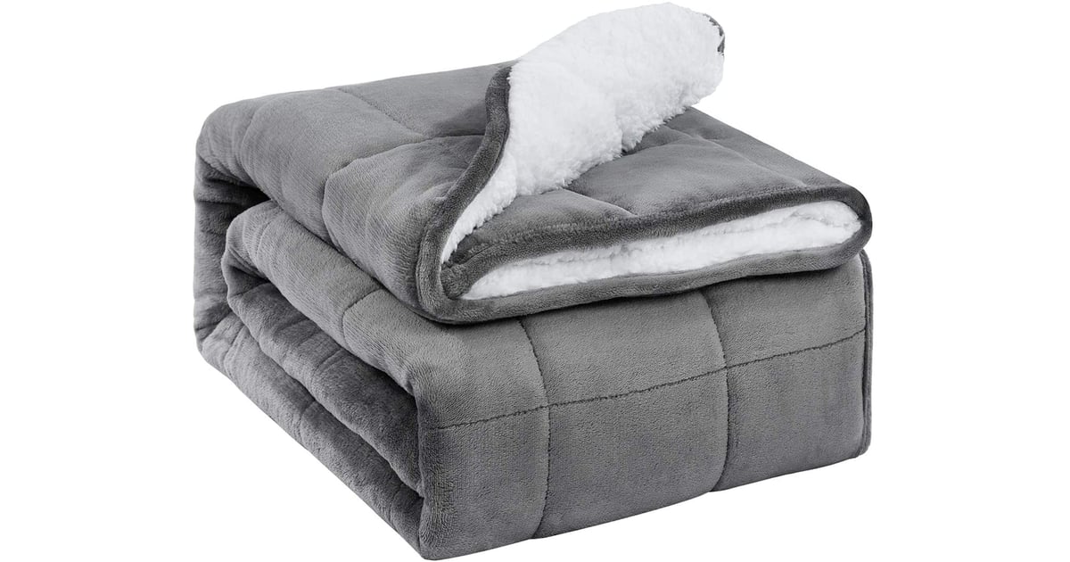 BUZIO Sherpa Fleece Weighted Blanket Best Weighted Blankets