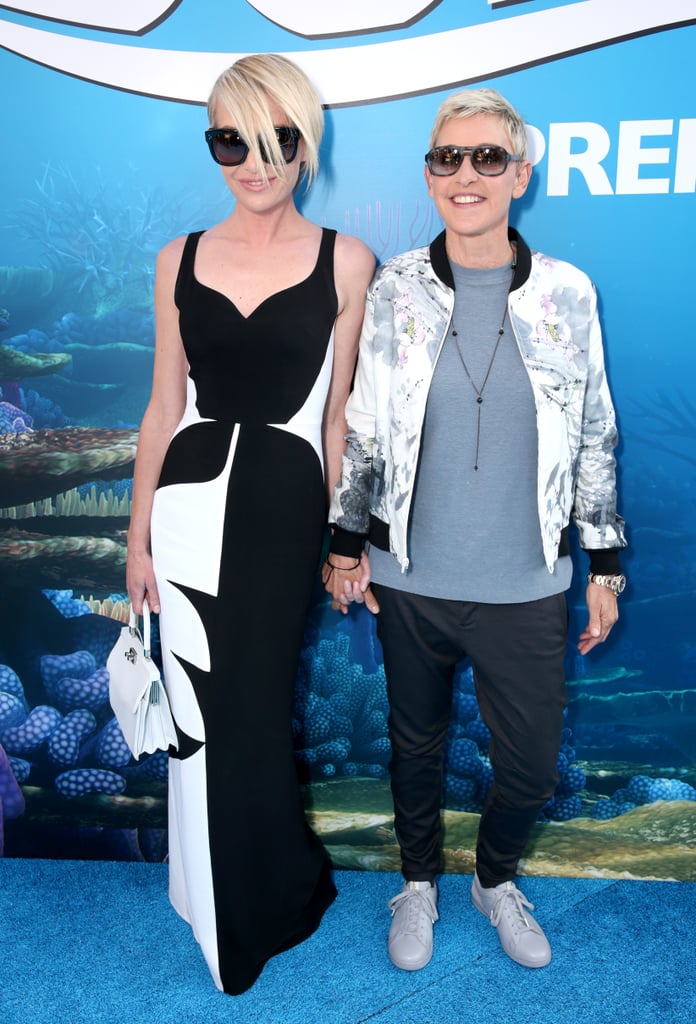 Ellen DeGeneres and Portia de Rossi at Finding Dory Premiere