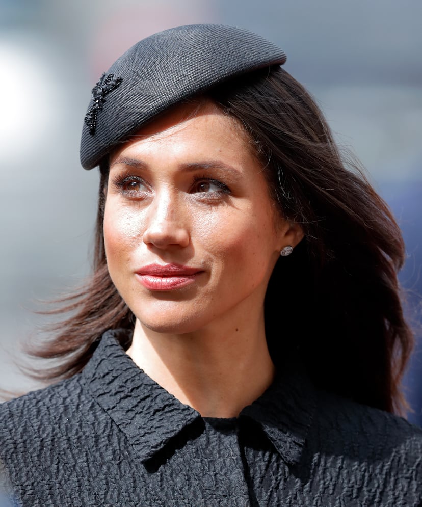LONDON, UNITED KINGDOM - APRIL 25: (EMBARGOED FOR PUBLICATION IN UK NEWSPAPERS UNTIL 24 HOURS AFTER CREATE DATE AND TIME) Meghan Markle attends an Anzac Day Service of Commemoration and Thanksgiving at Westminster Abbey on April 25, 2018 in London, Englan