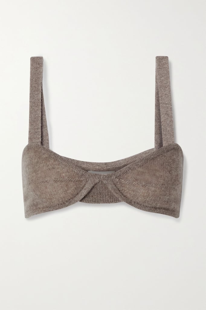 Khaite Tan Eda Cashmere Soft Cup Bra
