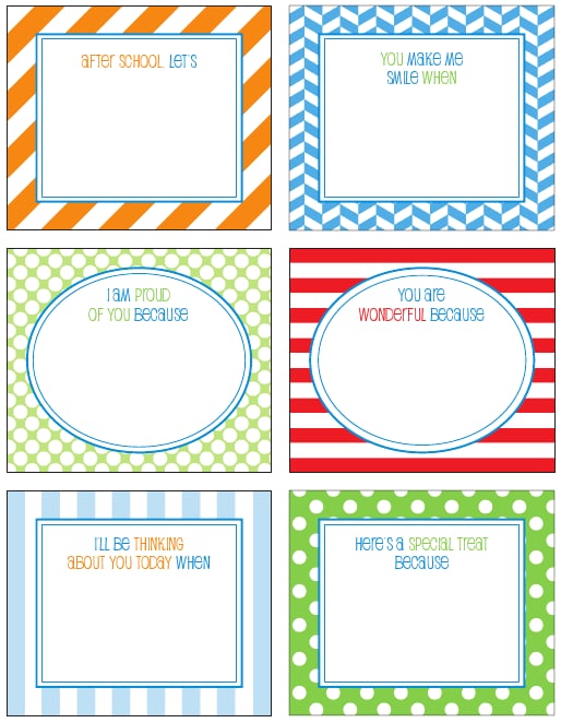 lunch box notes free printable oh so pretty