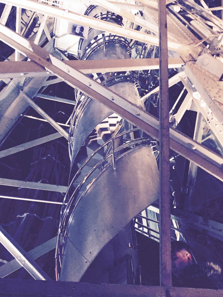 It takes 377 steps to get to the crown — and it's a little scary.