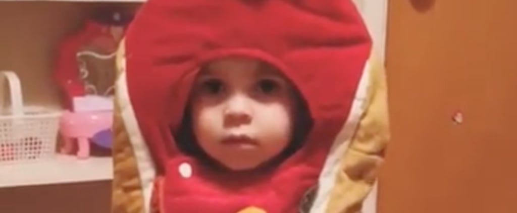 Girl Wears Hot Dog Costume to Bed