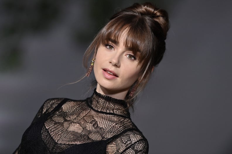Lily Collins attends the Academy Museum Gala