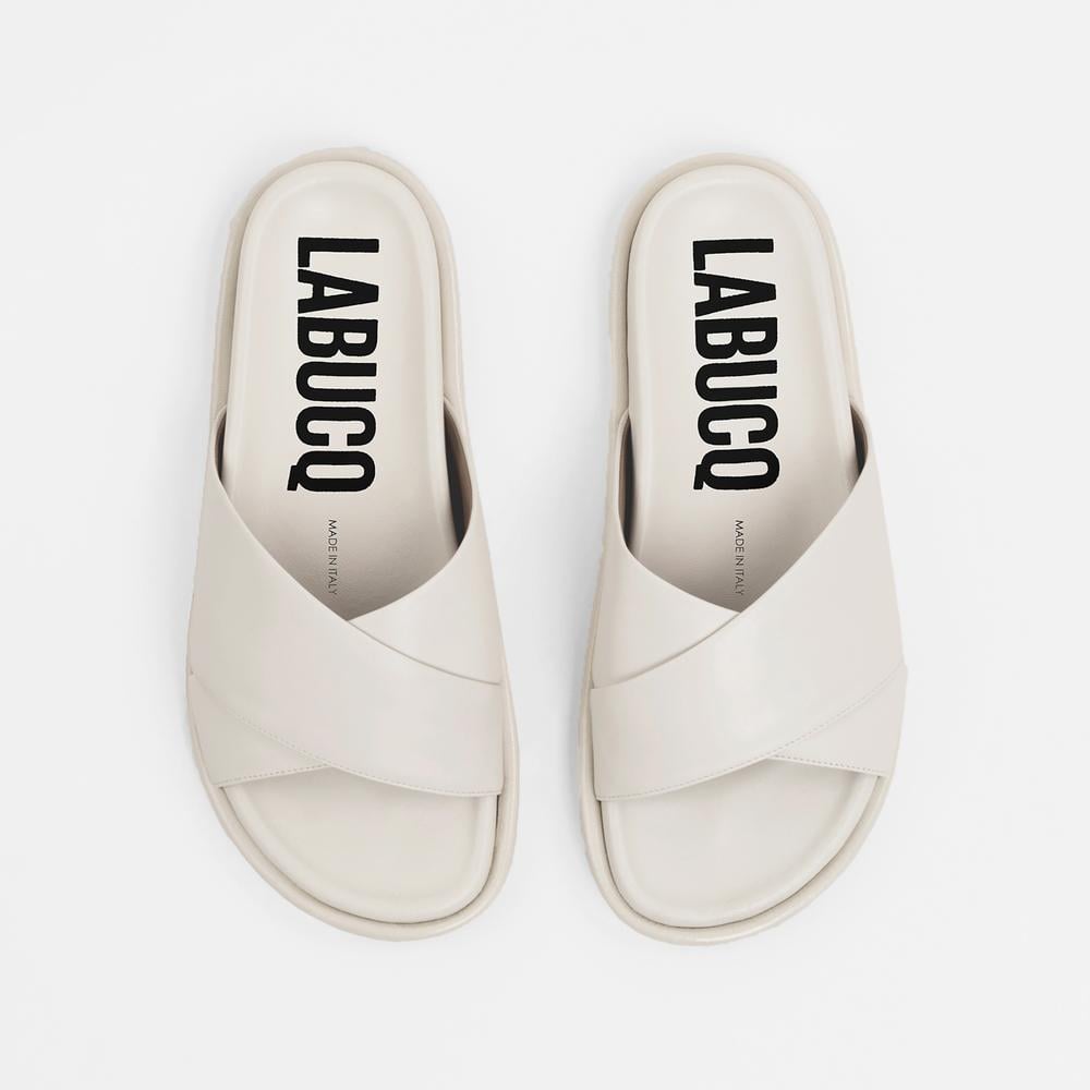 Labucq Mo Slide Ivory Nappa